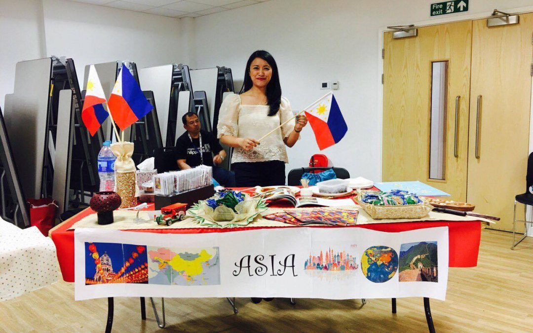 Kat Alcantara of PDOT London promotes the Philippines at the Cultural Day of Harris Academy in North London – 28 June